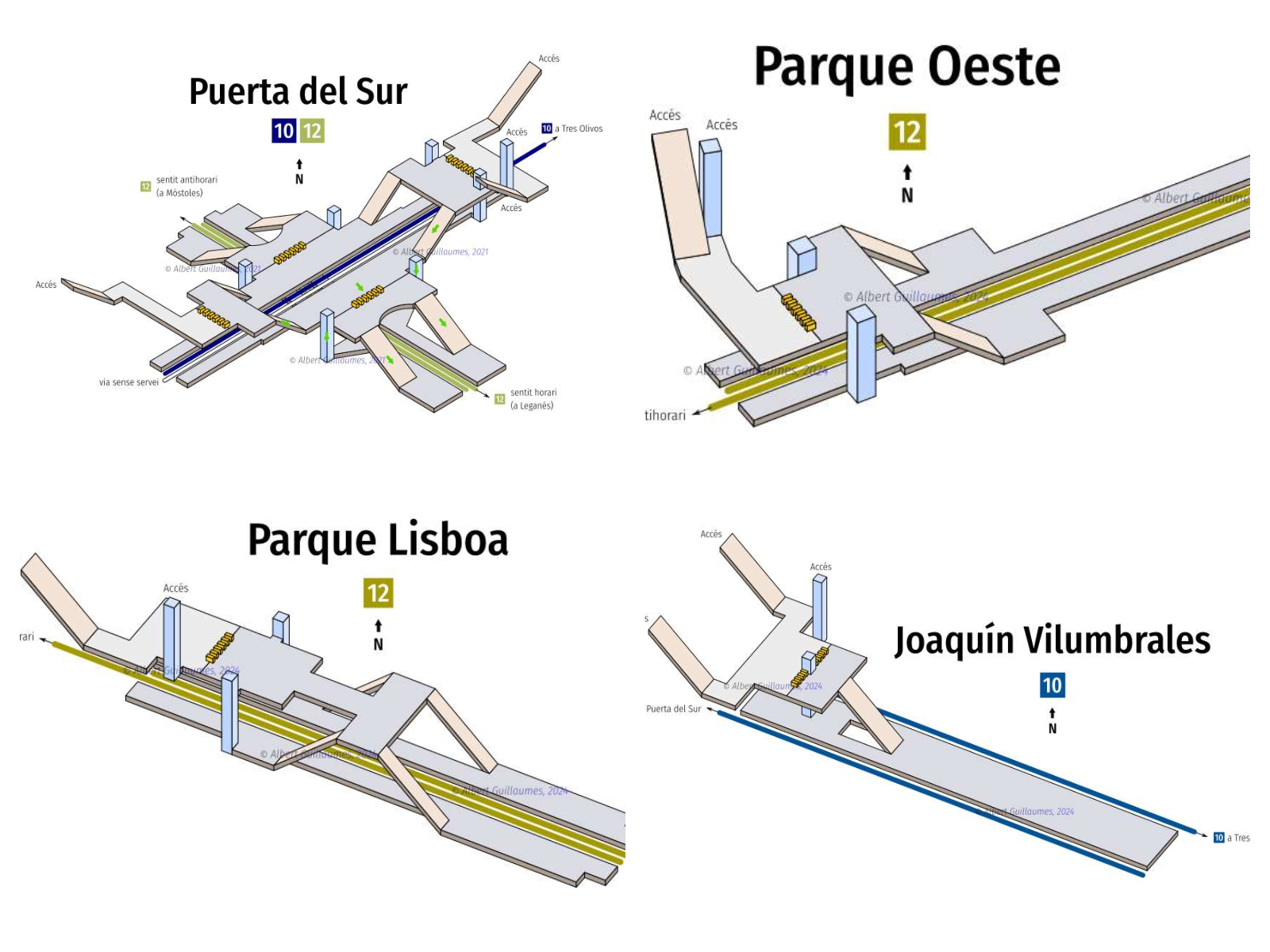 Así son las estaciones de metro de Alcorcón vistas en 3D