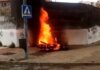 Incendio de una motocicleta en Alcorcón en extrañas circunstancias