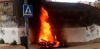 Incendio de una motocicleta en Alcorcón en extrañas circunstancias