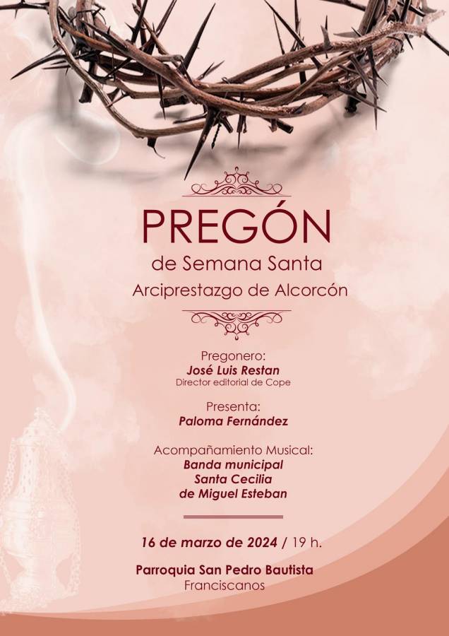 Pregón de Semana Santa 2024 en Alcorcón