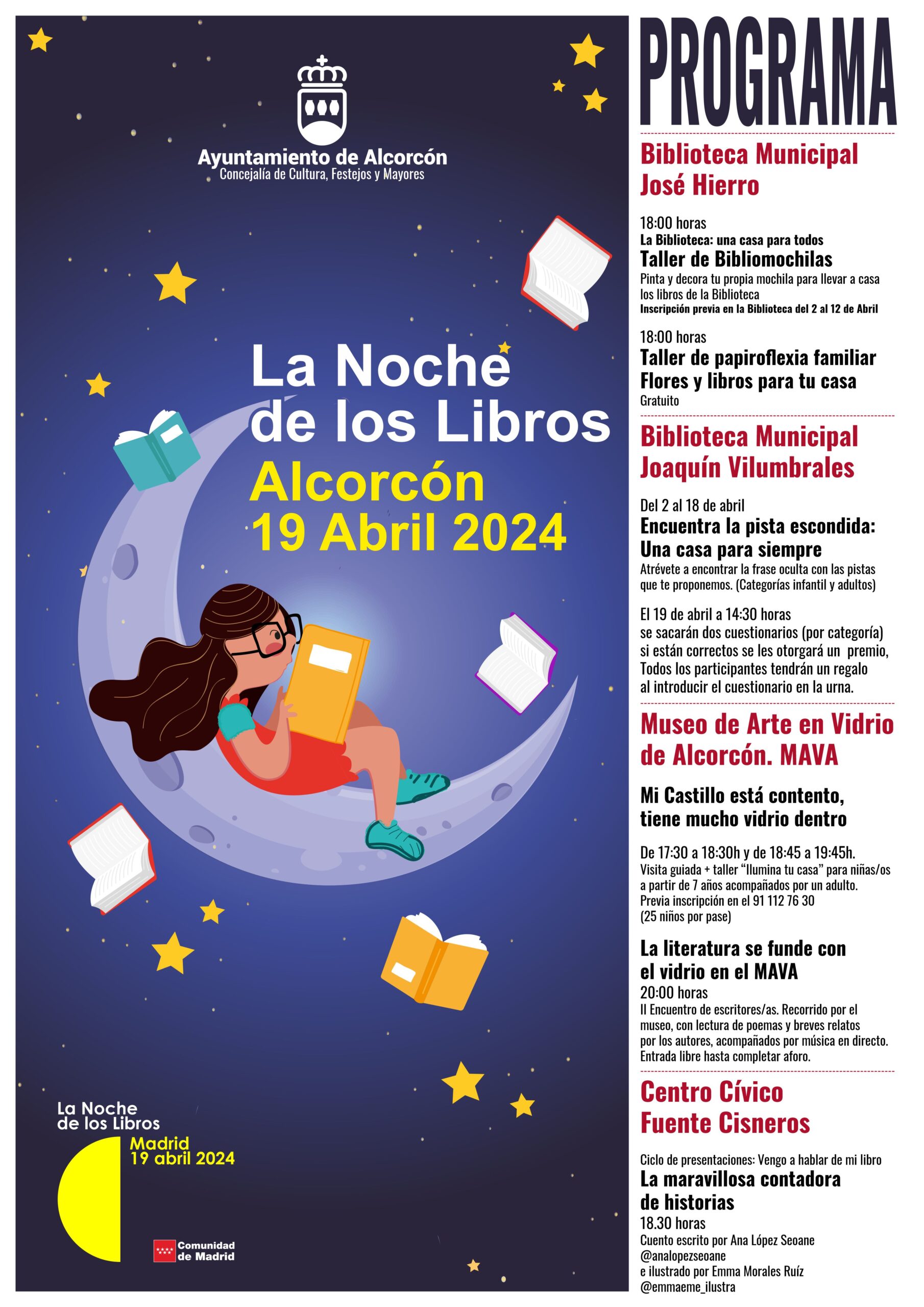 Alcorcón se prepara para disfrutar de la Noche de los Libros