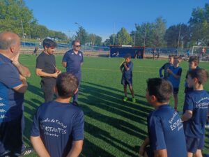 Arambarri, futbolista del Getafe, visita al Estudiantes en Alcorcón