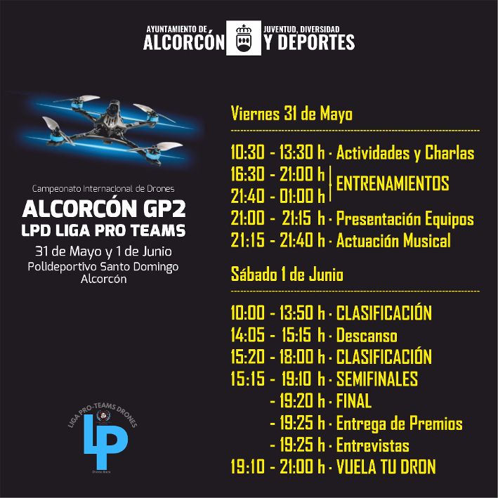Alcorcón acogerá el campeonato internacional de drones de la Liga Pro-Teams