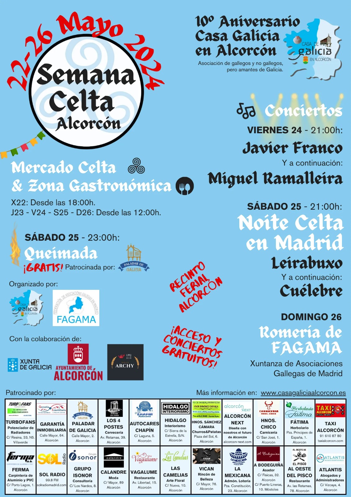 Gran despliegue para celebrar en Alcorcón el décimo aniversario de La Casa Galicia