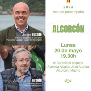 Acto de precampaña para las elecciones europeas de Vox Alcorcón