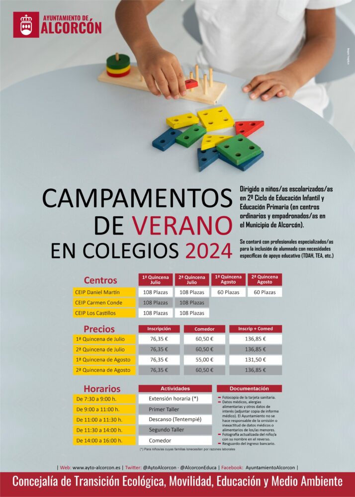 Los Campamentos de Verano 2024 ya son una realidad en Alcorcón