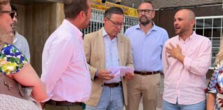 Alfonso Serrano, secretario general del Partido Popular, visita Alcorcón