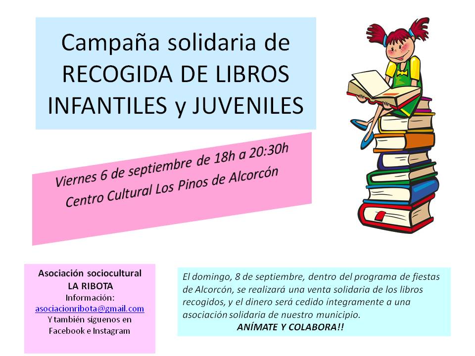 Campaña solidaria para recogida de libros infantiles y juveniles en Alcorcón