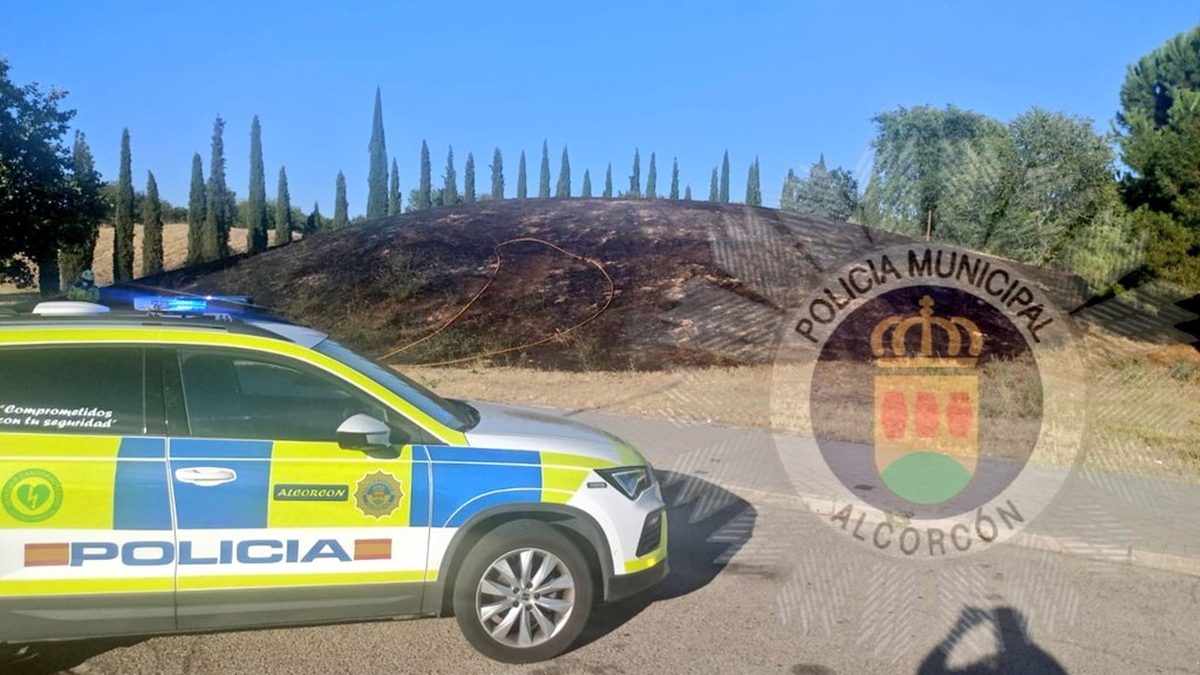 Nuevo incendio sofocado en las cercanías del cementerio de Alcorcón