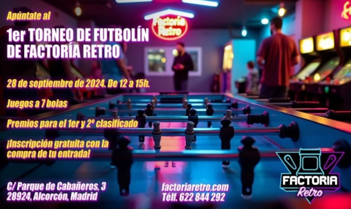 Factoría Retro organiza el I Torneo de Futbolín en Alcorcón