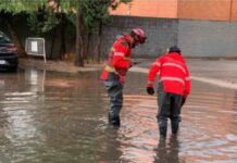 Las lluvias torrenciales causan inundaciones en todo Alcorcón