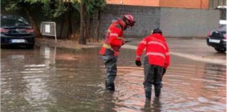 Las lluvias torrenciales causan inundaciones en todo Alcorcón