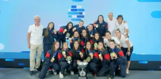 María Matamala, vecina de Alcorcón, campeona mundial con la selección juvenil de waterpolo