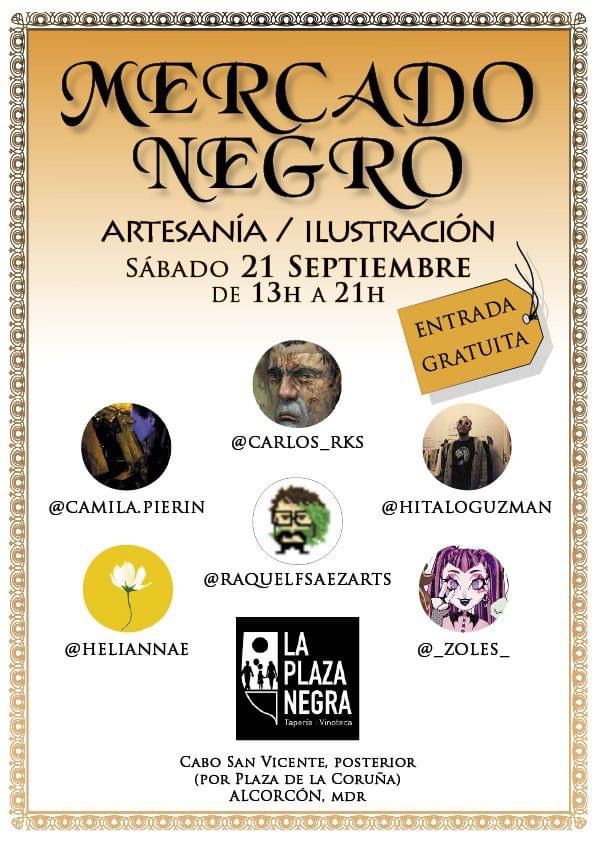 El Mercado Negro de artesanía e ilustración llega este sábado a Alcorcón