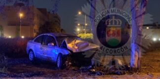 Aparatoso accidente con un vehículo involucrado durante las Fiestas de Alcorcón