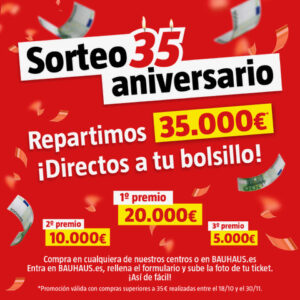 Alcorcón celebra el 35º aniversario de BAUHAUS con grandes ofertas y sorteos