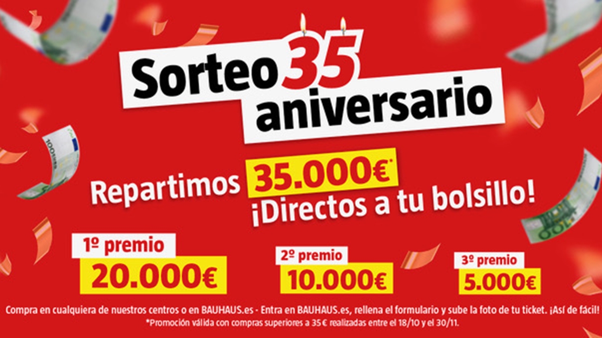 Alcorcón celebra el 35º aniversario de BAUHAUS con grandes ofertas y sorteos