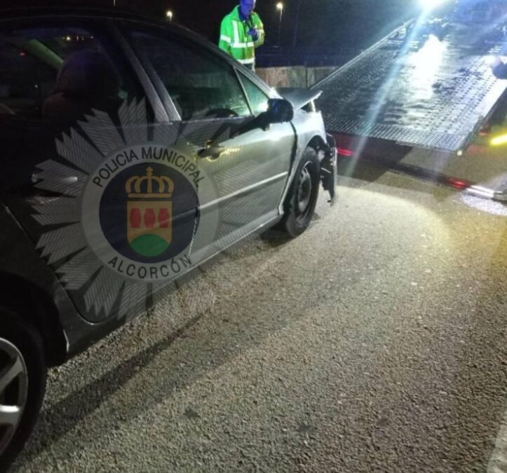 Acaba detenido en Alcorcón el conductor ebrio que circuló sin neumático por la A-5