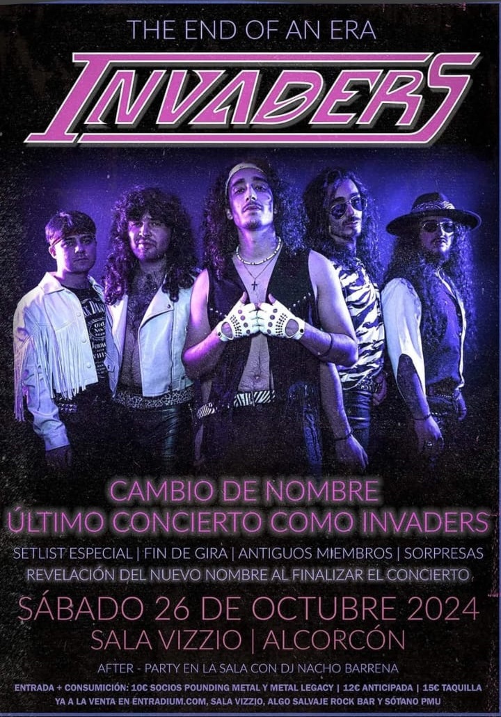 'Invaders' se despide con un concierto especial en Alcorcón y la revelación de su nuevo nombre