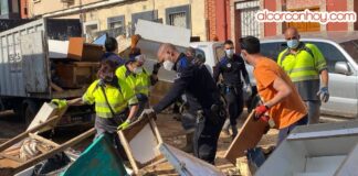 Esmasa y policía de Alcorcón en Paiporta, Valencia.