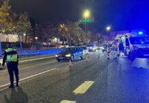 Accidente a la altura de Alcorcón con un motociclista herido de gravedad