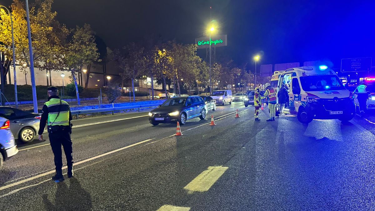 Accidente a la altura de Alcorcón con un motociclista herido de gravedad