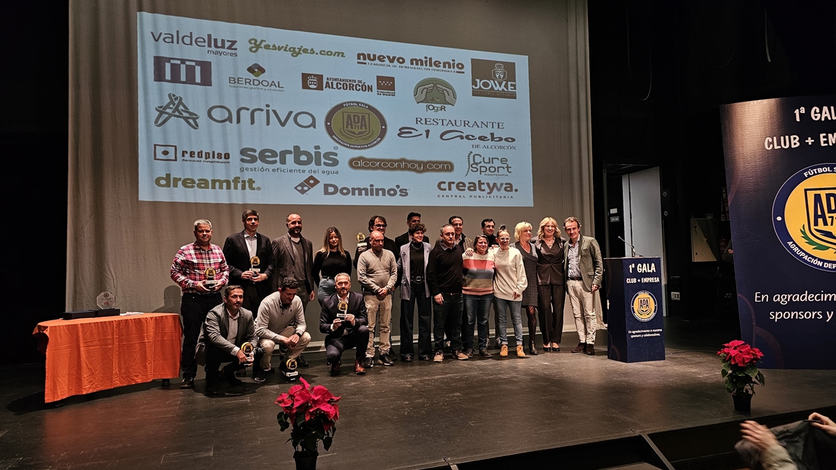 Celebración por todo lo alto de la Primera Gala Club + Empresa del Alcorcón de fútbol sala