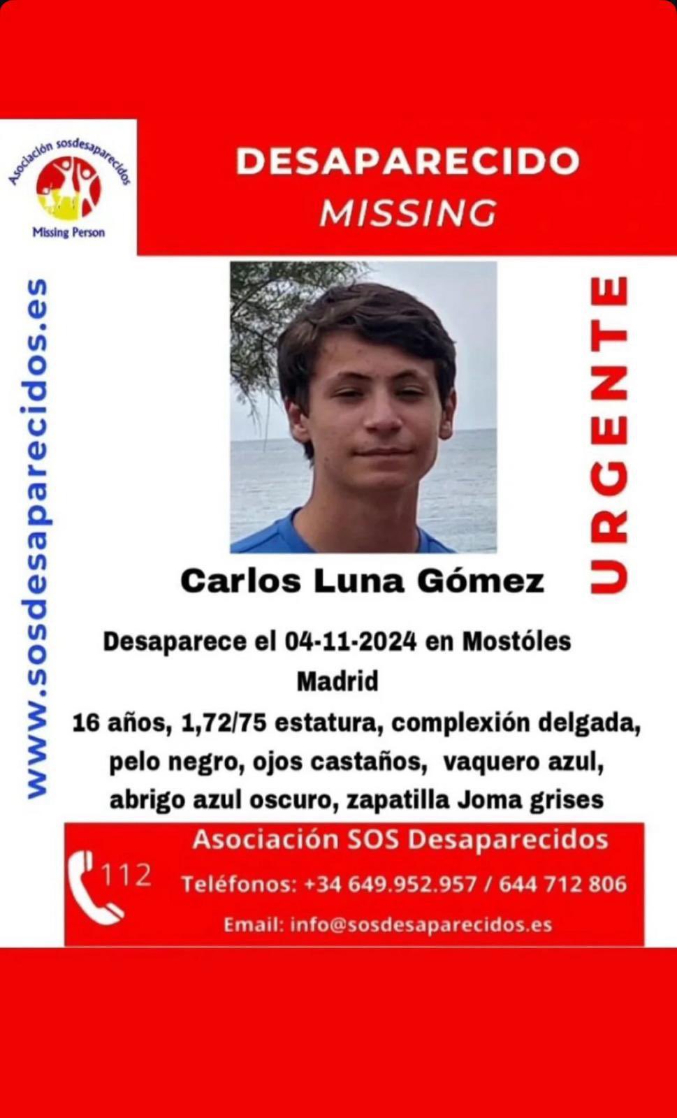 Se busca a un alumno de Alcorcón desaparecido en Móstoles