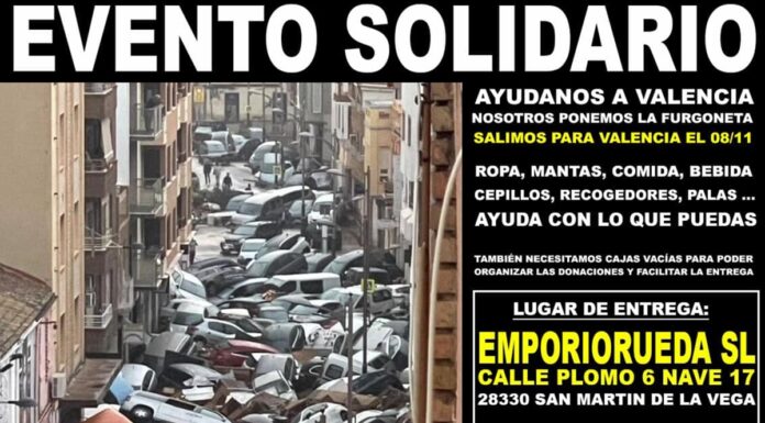 Evento solidario de Emporiorueda y unikafm cerca de Alcorcón para los afectados por la DANA