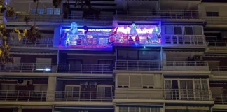 La terraza luminosa de Navidad que se ha hecho viral fuera de Alcorcón