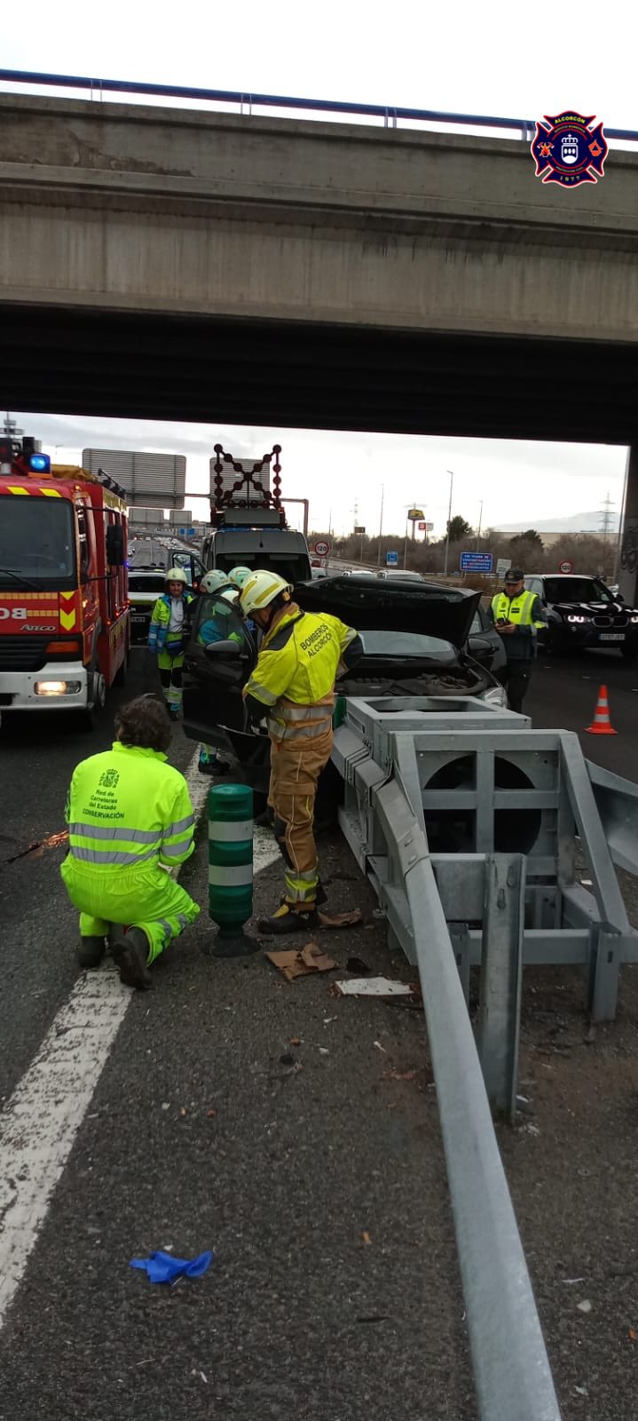 Doble accidente de tráfico sin heridos en Alcorcón