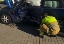 Accidente de tráfico en Alcorcón con un atrapado en pronóstico grave