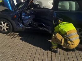 Accidente de tráfico en Alcorcón con un atrapado en pronóstico grave