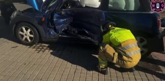 Accidente de tráfico en Alcorcón con un atrapado en pronóstico grave