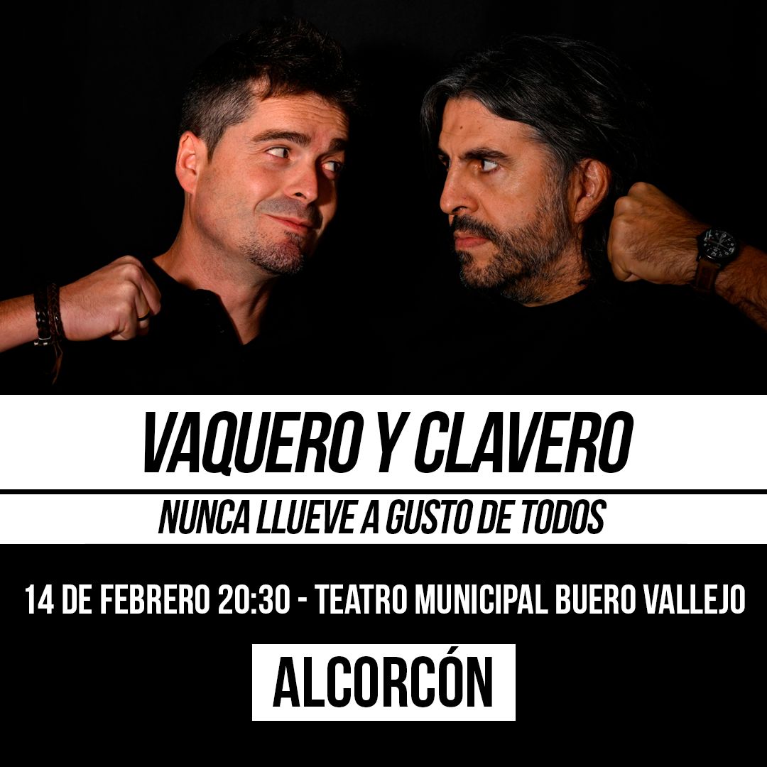 El show cómico de Alex Clavero y JJ Vaquero llega a Alcorcón