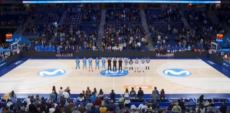 Estudiantes de Baloncesto rinde homenaje a Jesús Santos en el Movistar Arena