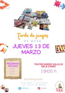 Revive tu infancia con la tarde de juegos de mesa de la Asociación de Vecinos Sural en Alcorcón