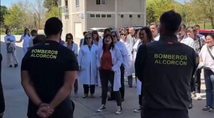 Homenaje a bomberos de Alcorcón