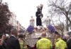 Levantada de Nuestro padre Jesús Nazareno por los bomberos de Alcorcón