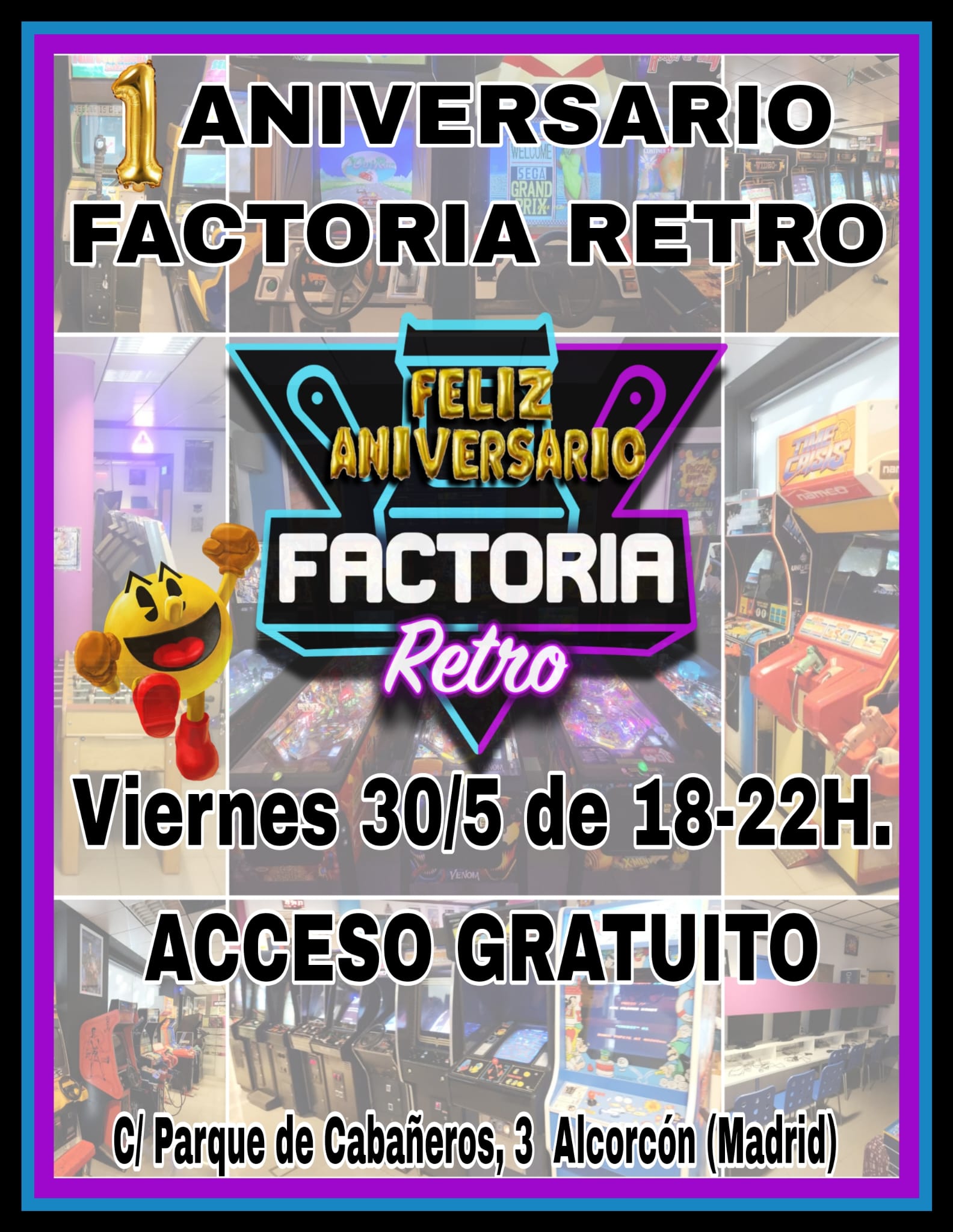 Factoría Retro celebra su aniversario en Alcorcón con una jornada gratuita de juegos clásicos