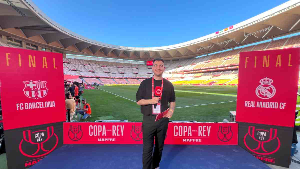 Dani Gordo, el joven de Alcorcón que presentó la previa de la final de la Copa del Rey 2025