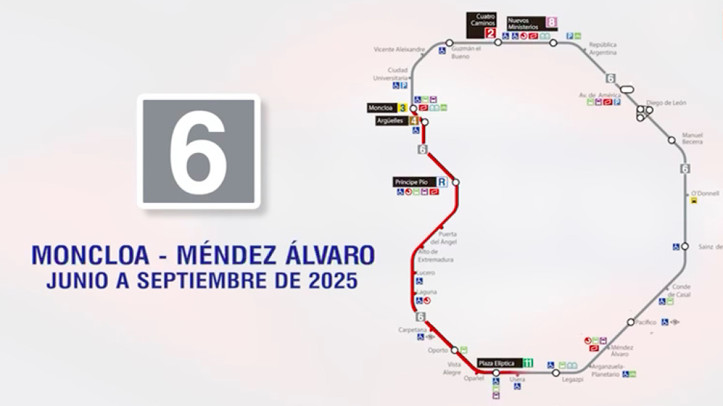 Así afectará el cierre parcial de la Línea 6 de Metro a los vecinos de Alcorcón