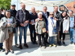 Alfonso Serrano, secretario general del PP en Madrid, visita Alcorcón