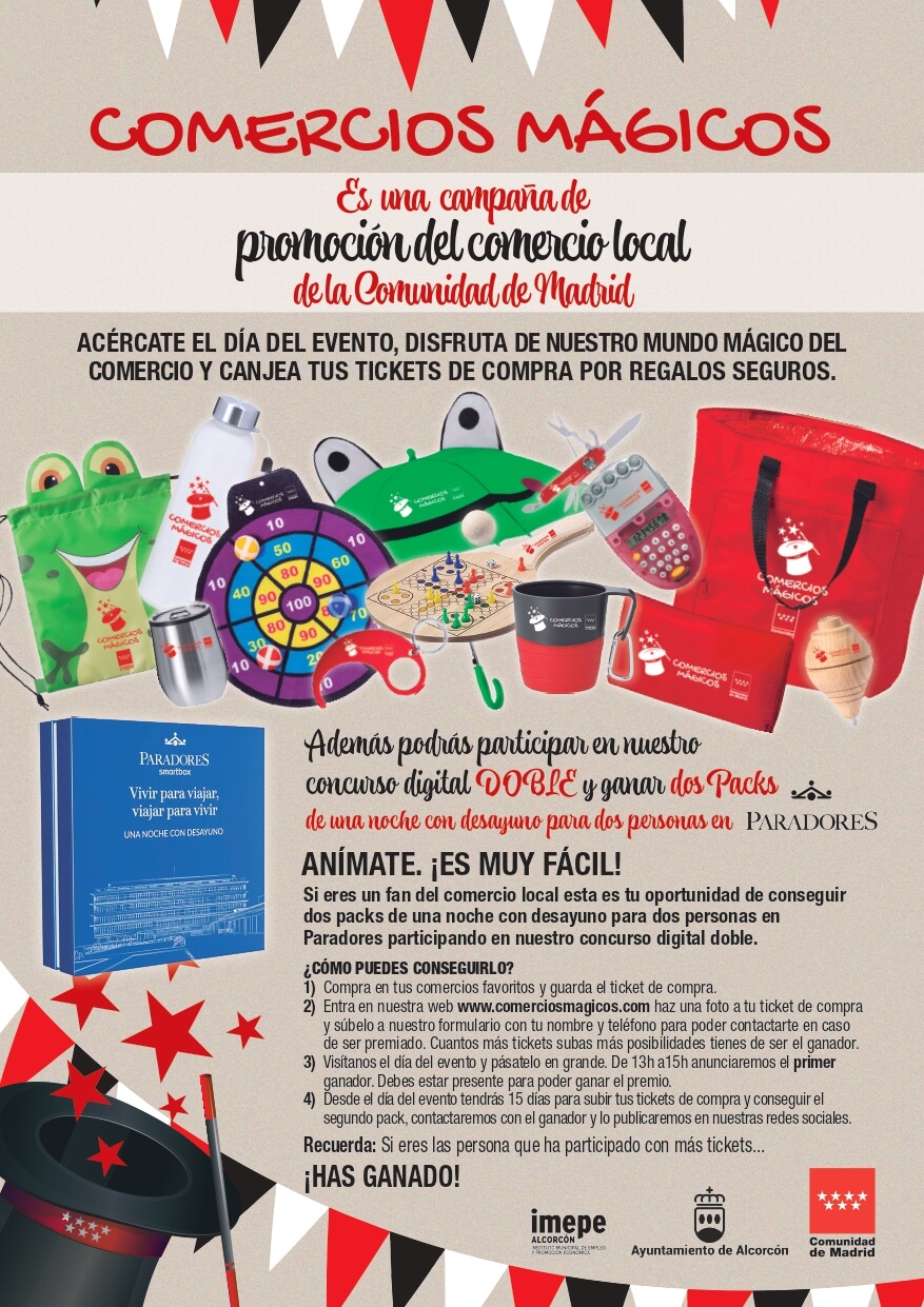 Promoción y difusión mágica con premios de los comercios de Alcorcón para los vecinos