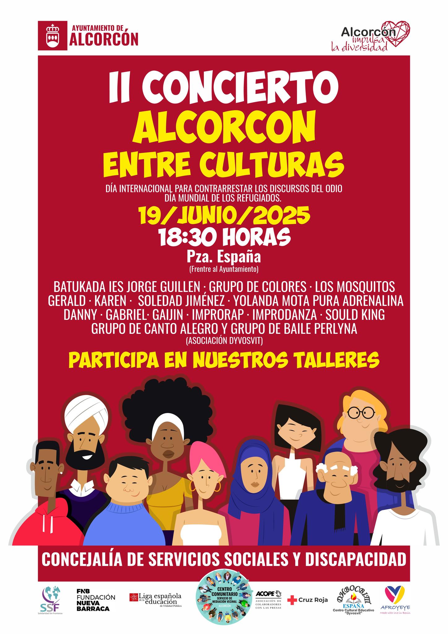 Música y talleres interculturales en Alcorcón para celebrar la diversidad
