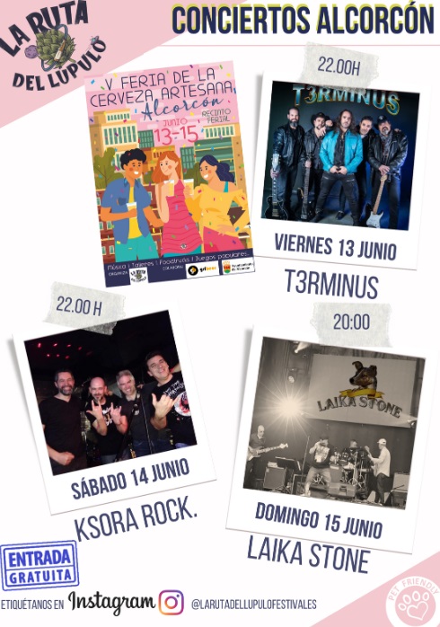 Grandes conciertos en Alcorcón de la mano de la Feria de la Cerveza Artesana