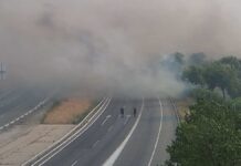 Alcorcón se ve afectada por el corte de la A-5 debido a la nula visibilidad por el incendio en Méntrida