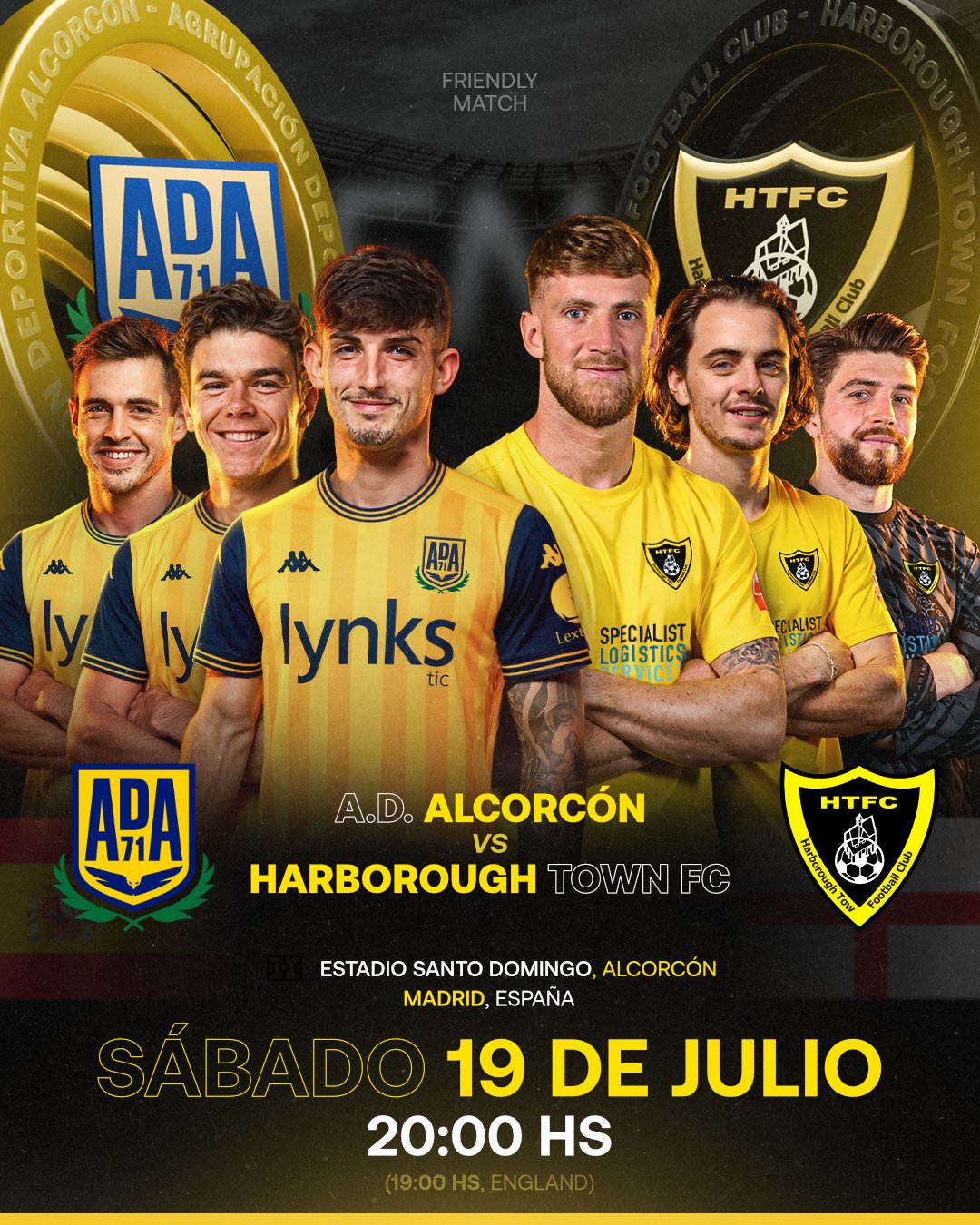 Invasión histórica en Santo Domingo para el primer amistoso del Alcorcón