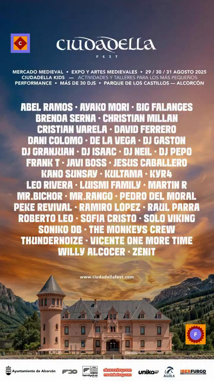 Ciudadella Fest presenta al completo su cartel de artistas en Alcorcón