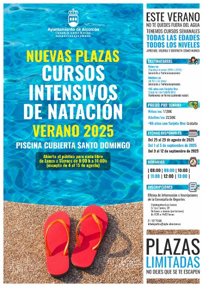 Alcorcón amplía la oferta de los cursos intensivos de natación para este verano